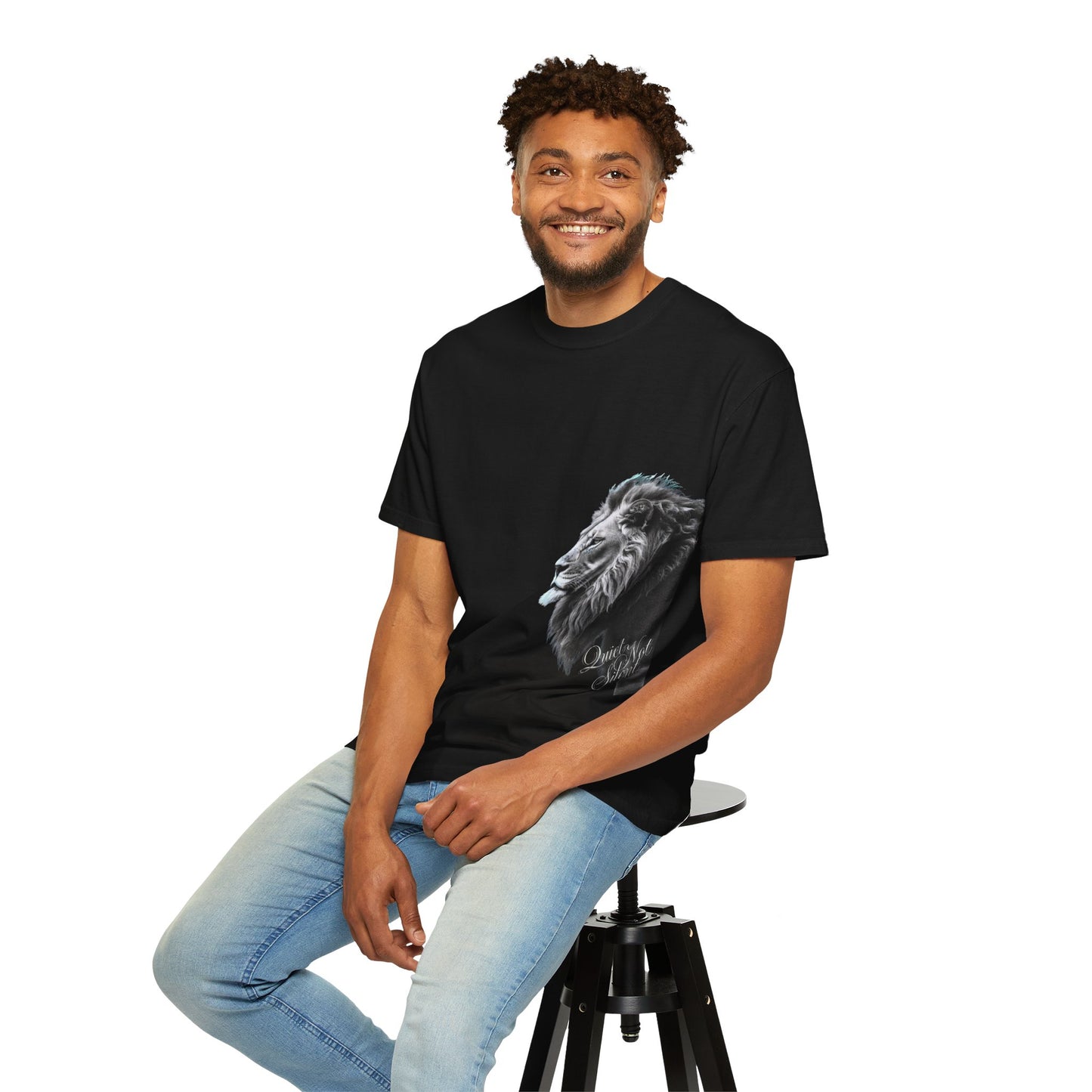 Garment-Dyed Lion Tee - Unisex, Stylish Graphic Shirt, Perfect Gift for Nature Lovers, Cozy Casual Wear, Birthday Present, Animal Lovers