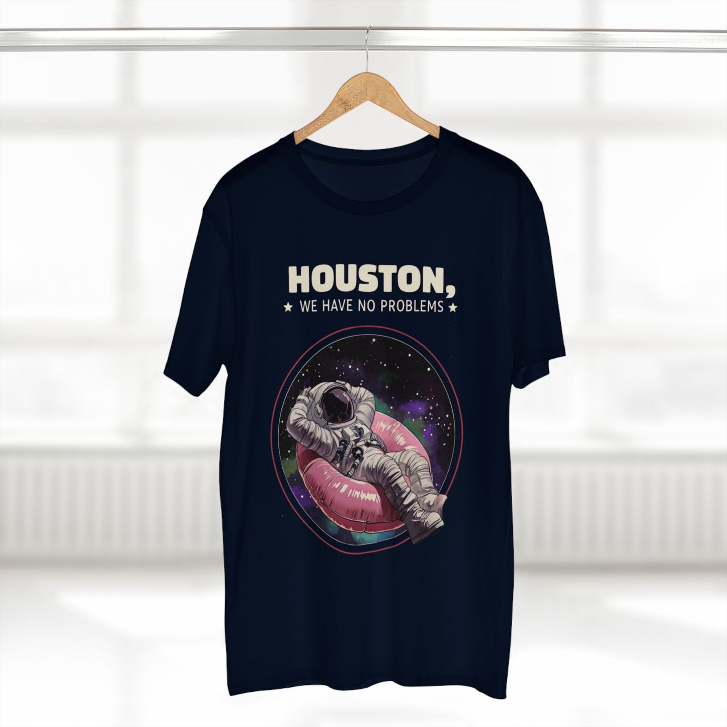 Houston We Have No Problems Tee, Funny Astronaut Shirt, Space Lover Gift, Graphic T-Shirt for Men and Women, Unique Space Themed Apparel