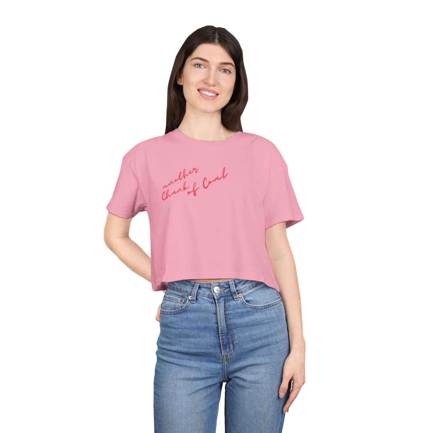 Stylish Women's Crop Tee with Fun Text and Diamond Design, Trendy Summer Top, Gift for Her, Casual T-Shirt, Fashionable Weekend Wear