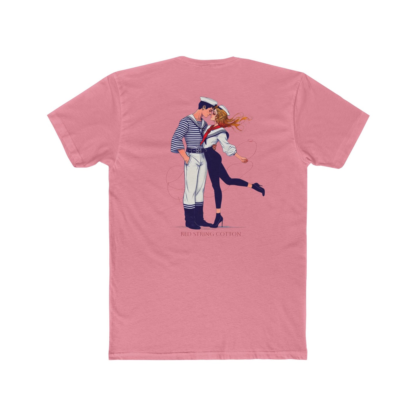 Romantic Sailor Crew Tee - Unisex Cotton Shirt for Lovebirds, Date Night, Anniversary, Casual Wear, Gift for Him/Her
