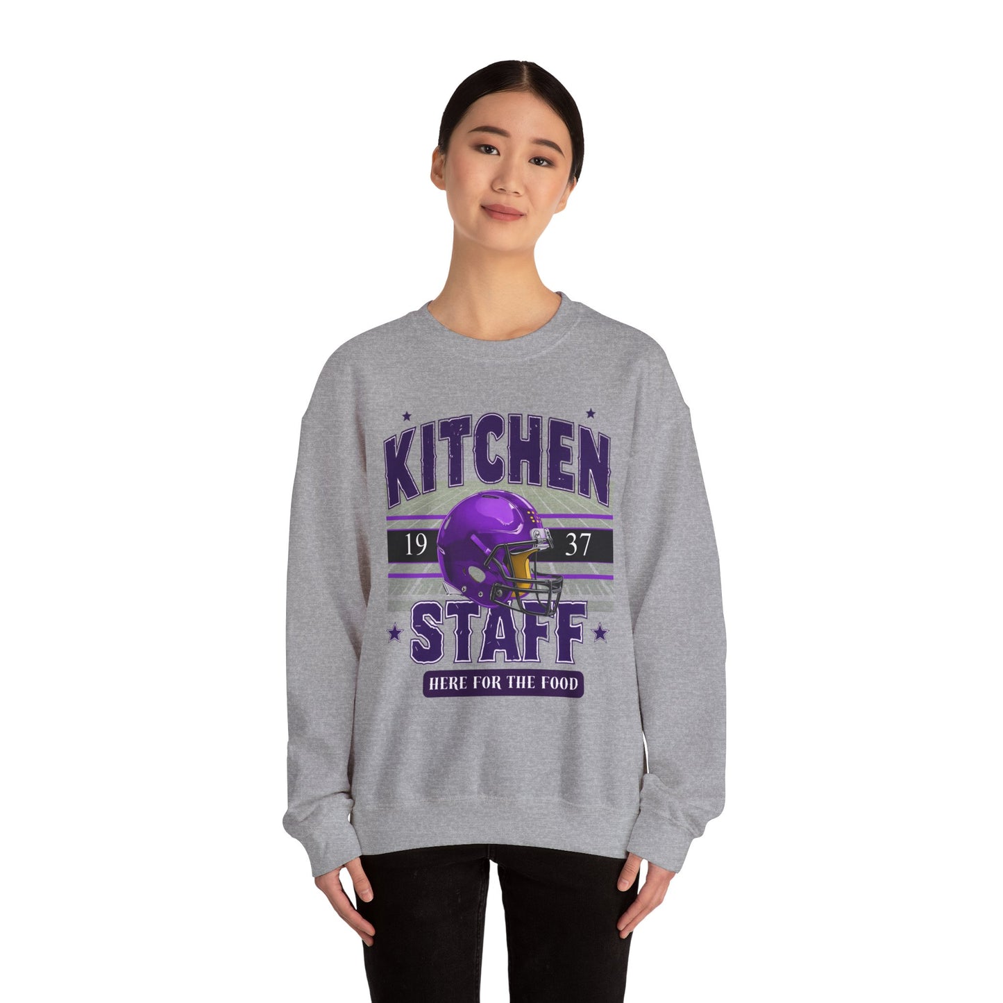 Here for the Food Sweatshirt Unisex Crewneck Apparel for Chefs, Gifts for Foodies, Kitchen Decor, Casual Wear,  Cooking Events