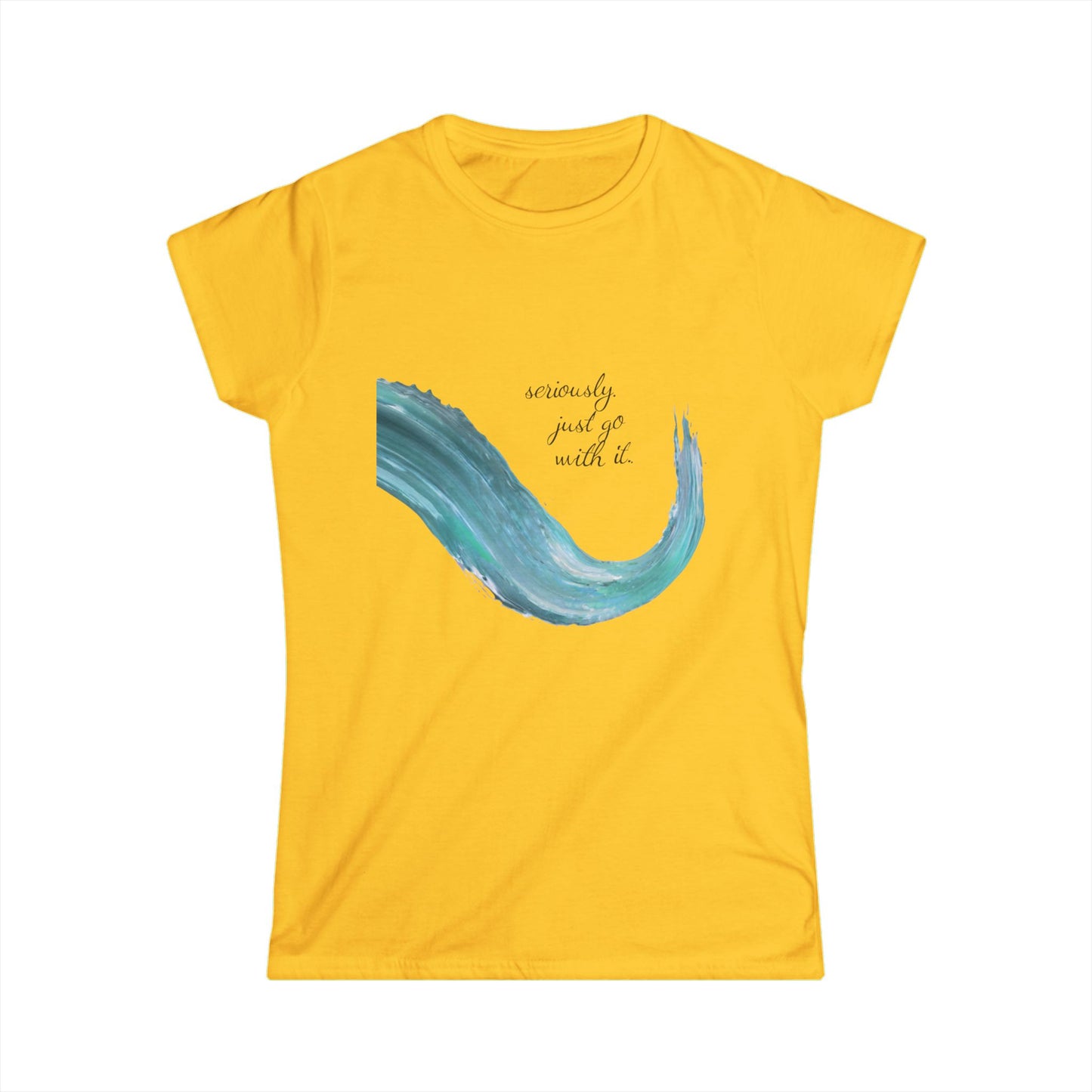 Women's Softstyle Tee with Inspirational Wave Design, Motivational Shirt, Casual Wear, Gift for Her, Summer Outfit, Relaxed Style