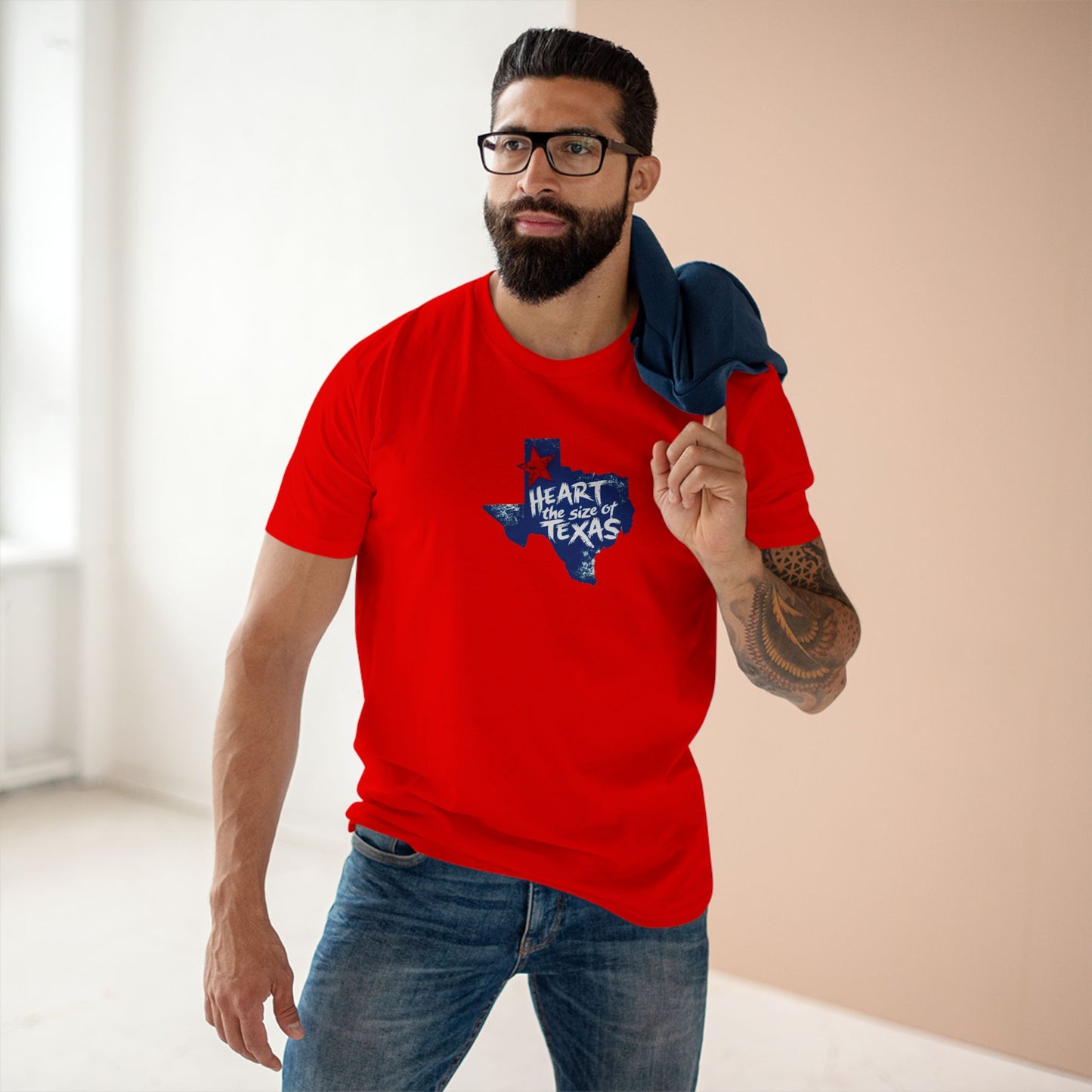 Heart of Texas Adult Tee, Texas Pride Shirt, Casual Wear, Gift for Texan, State Heritage Tee, Americana Style