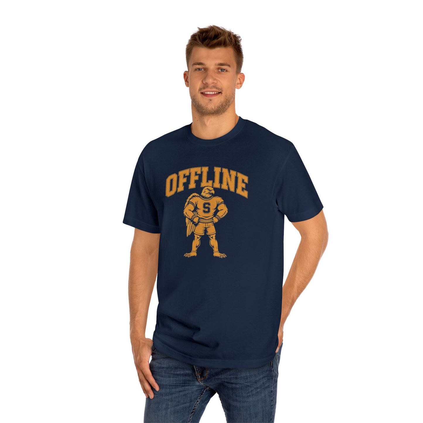Unisex Classic Tee with 'Offline' Graphic | Comfortable Casual Shirt for Relaxed Days, Perfect for Gifting, Weekends, and Leisure