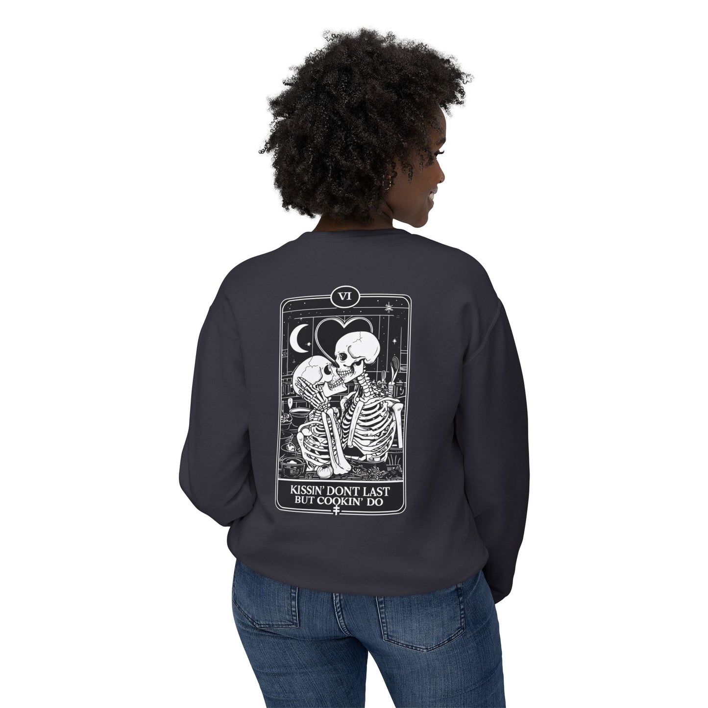 Skeleton Love Unisex Crewneck Sweatshirt, Couple Sweatshirt, Gift for Him/Her, Halloween Apparel, Cozy Casual Wear