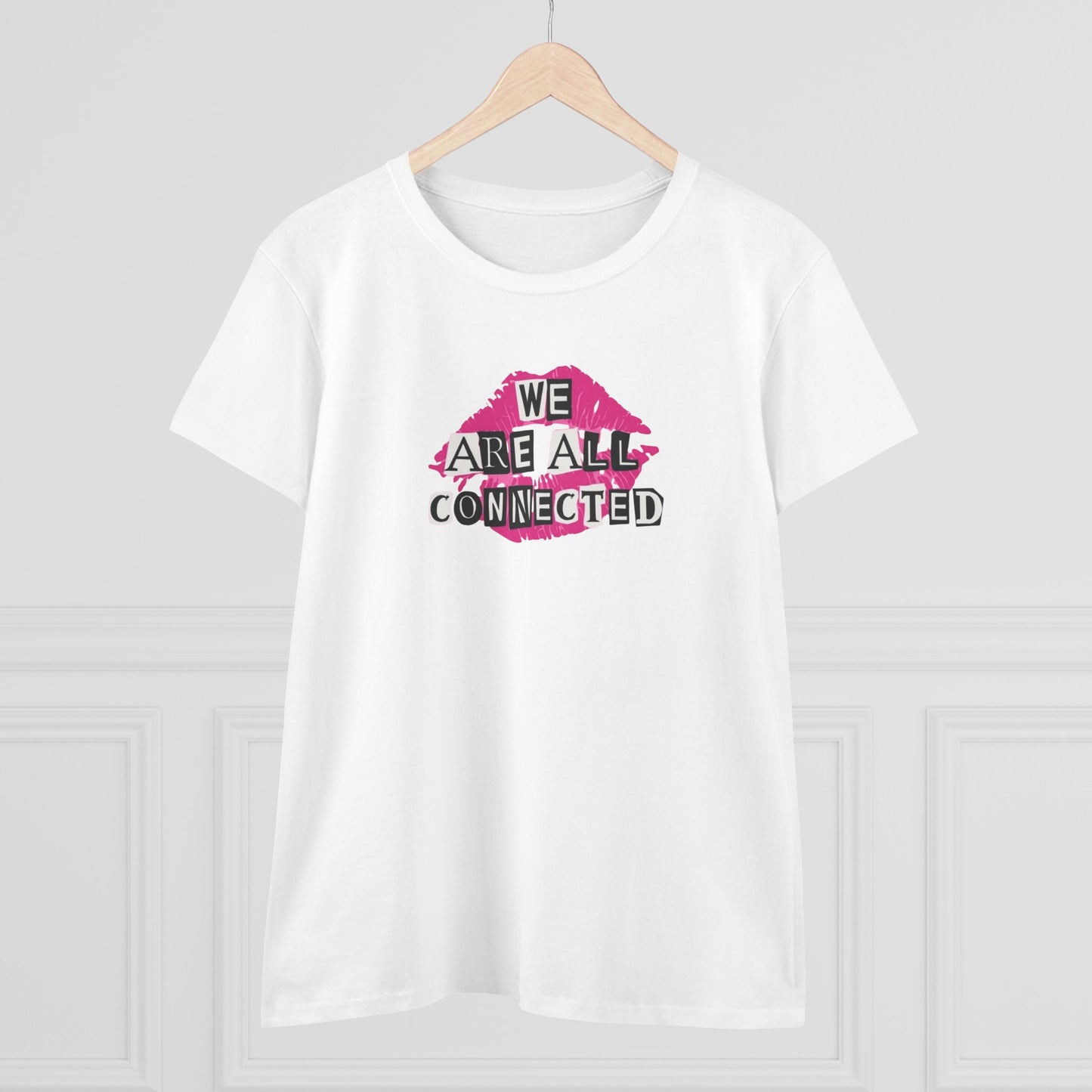 Women's Kindness Graphic Tee, Connection and Kindness Shirt for Everyday Wear, Gift for Friends, Inspirational Apparel
