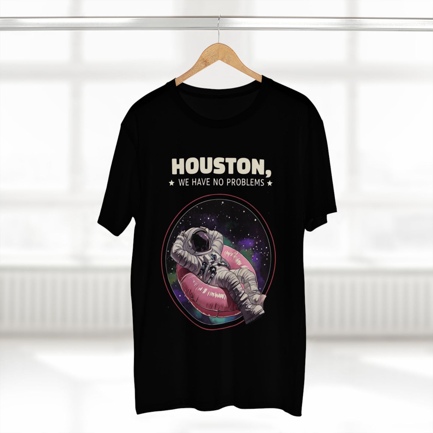 Houston We Have No Problems Tee, Funny Astronaut Shirt, Space Lover Gift, Graphic T-Shirt for Men and Women, Unique Space Themed Apparel