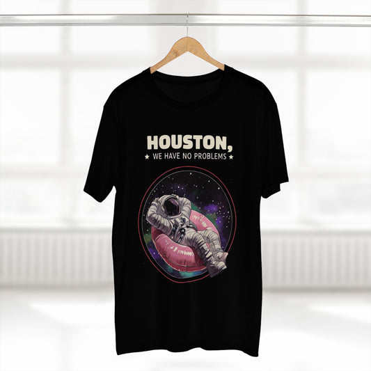 Houston We Have No Problems Tee, Funny Astronaut Shirt, Space Lover Gift, Graphic T-Shirt for Men and Women, Unique Space Themed Apparel
