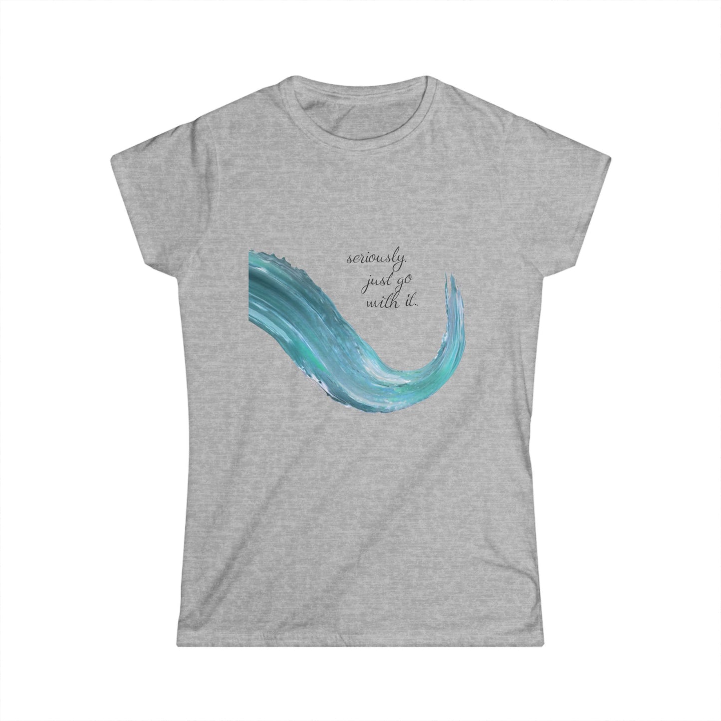 Women's Softstyle Tee with Inspirational Wave Design, Motivational Shirt, Casual Wear, Gift for Her, Summer Outfit, Relaxed Style
