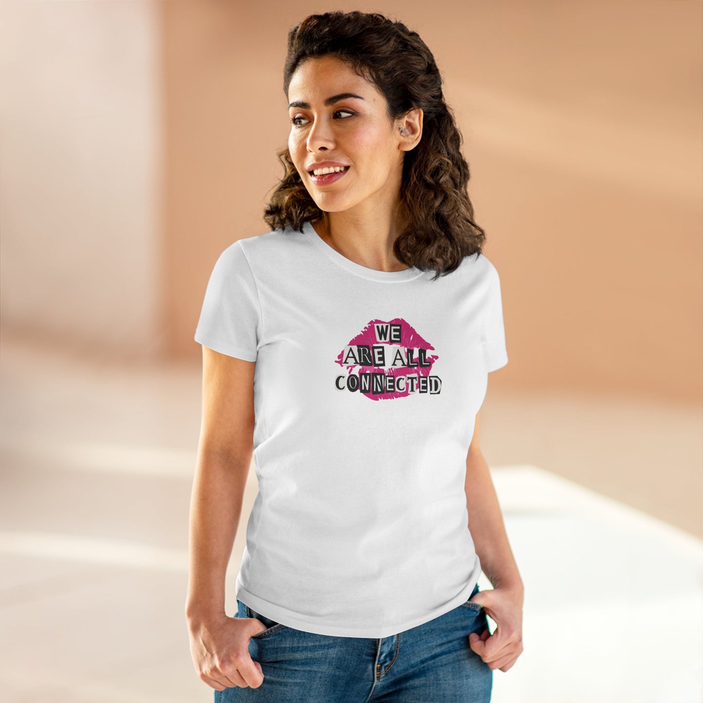 Women's Kindness Graphic Tee | Connection and Kindness Shirt for Everyday Wear, Gift for Friends, Inspirational Apparel