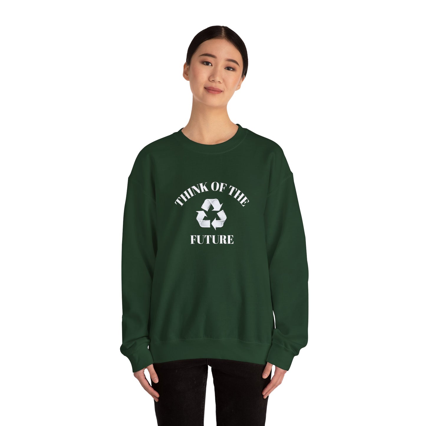 Eco-Friendly Future Crewneck Sweatshirt, Sustainable Casual Wear, Unisex Eco Sweatshirt, Perfect for Earth Day, Gift for Nature Lovers