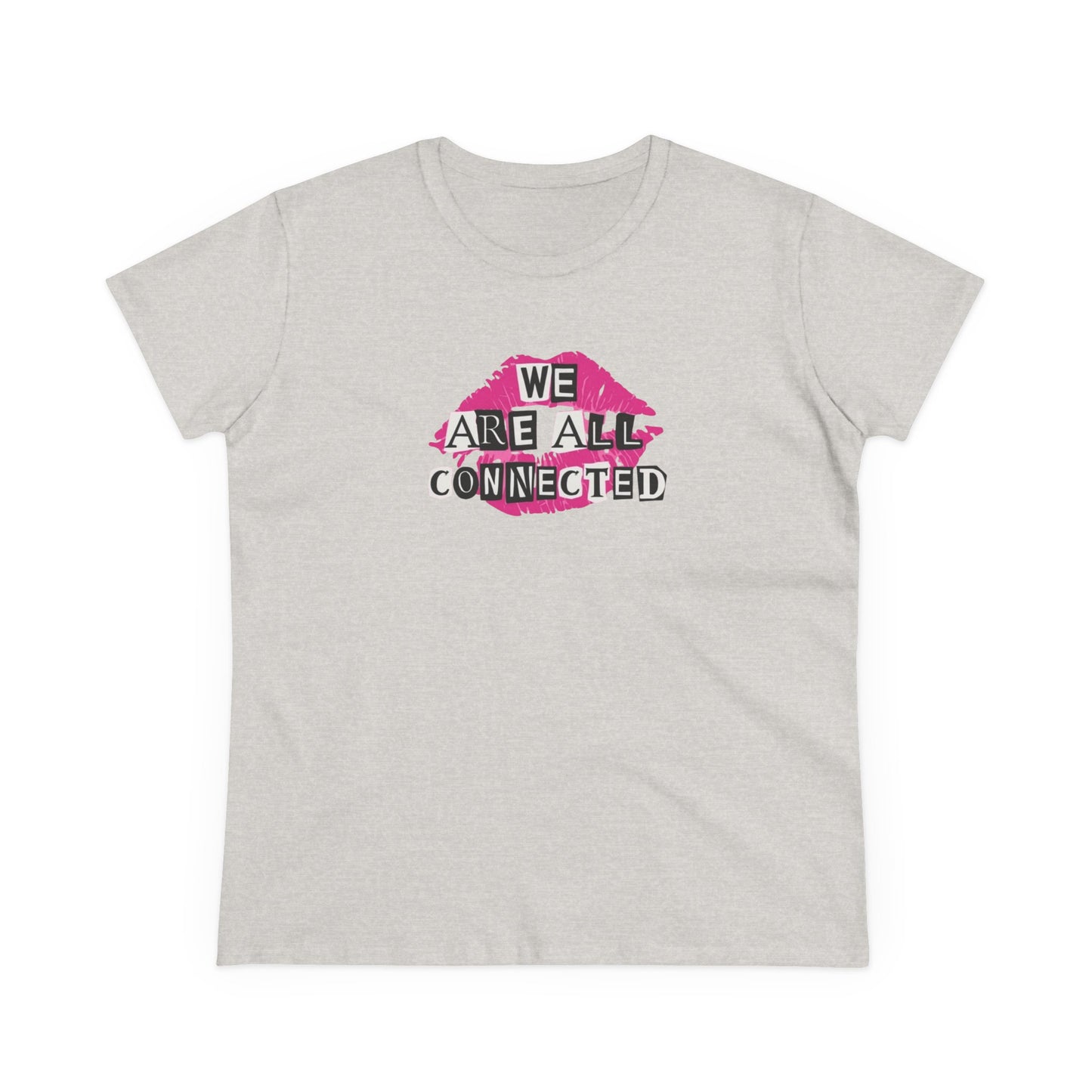 Women's Kindness Graphic Tee, Connection and Kindness Shirt for Everyday Wear, Gift for Friends, Inspirational Apparel