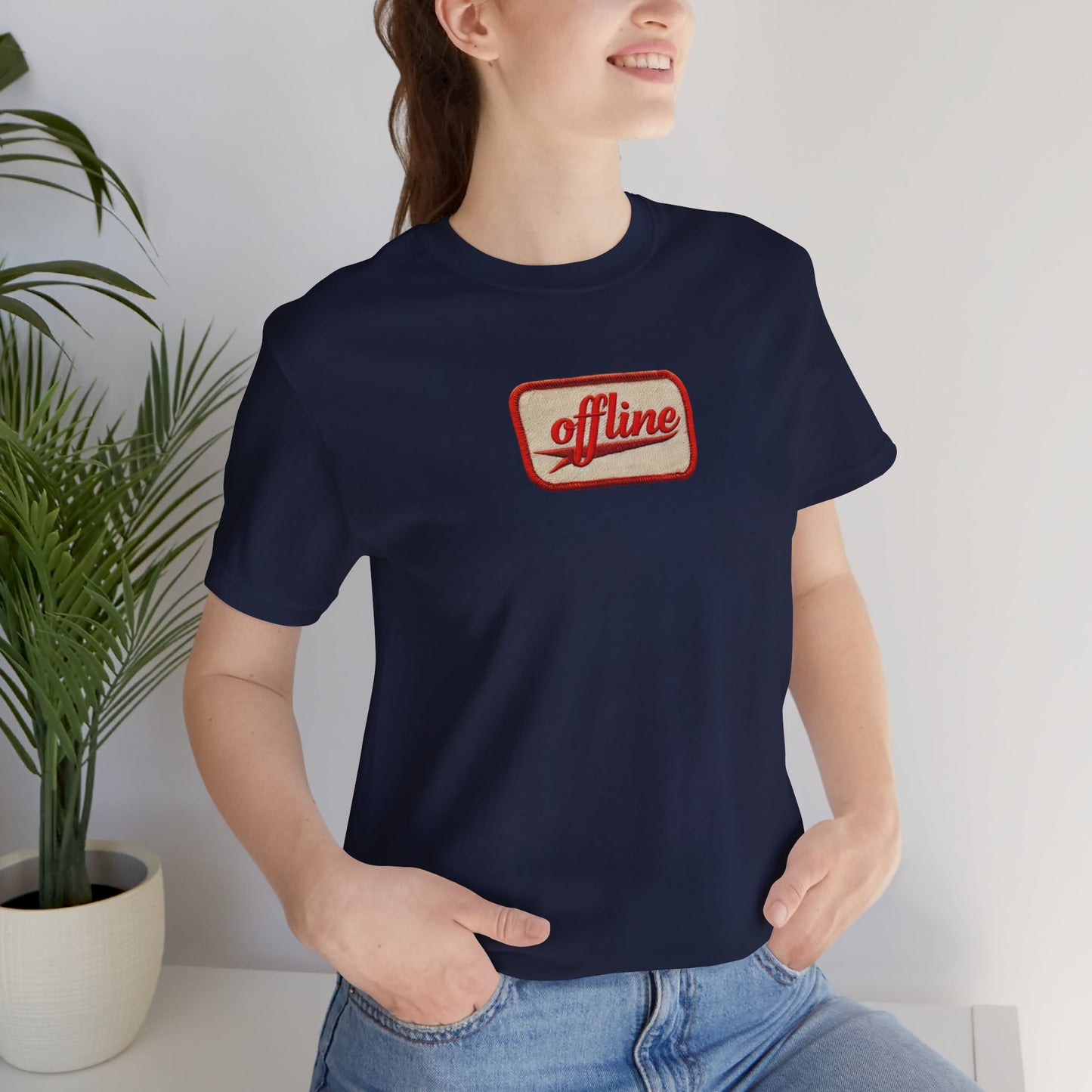 Casual Graphic Tee - 'Offline' Unisex Jersey T-Shirt, Relaxed Style, Perfect Gift, Everyday Wear, Trendy Fashion Statement