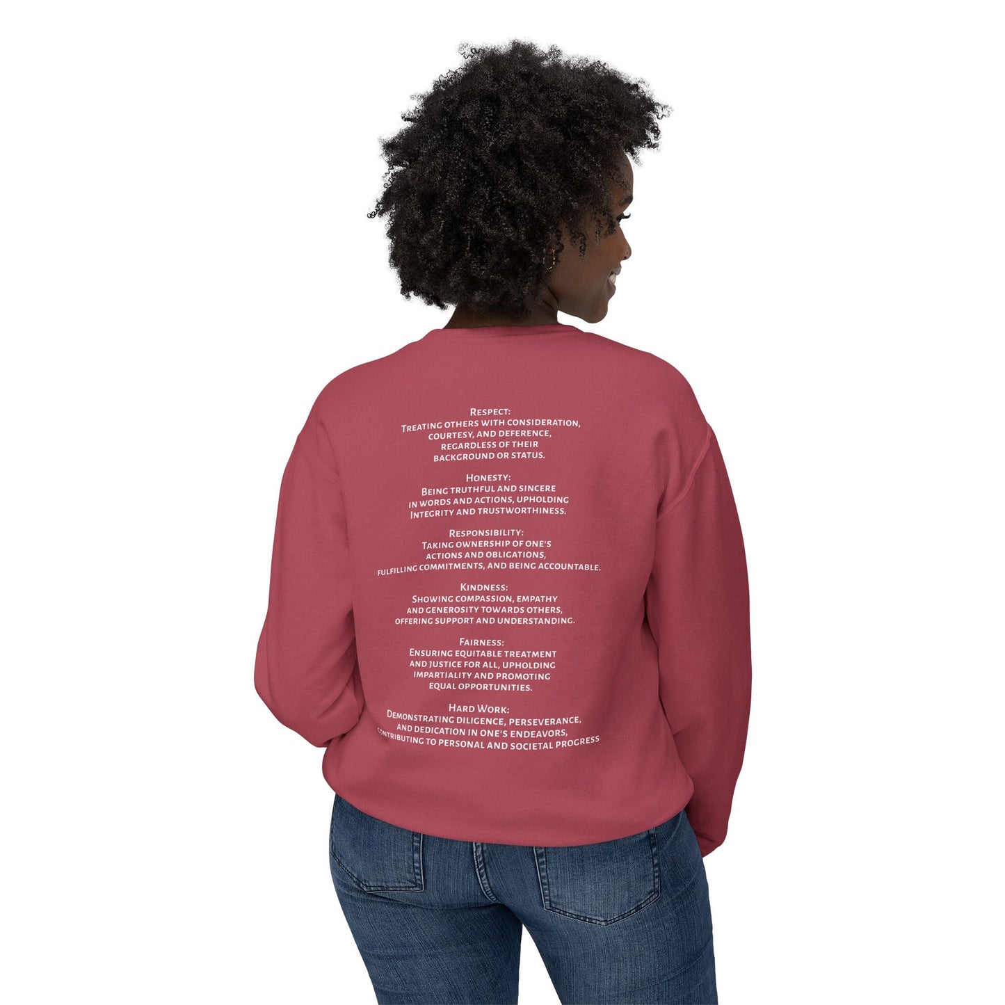 Unisex Crewneck Sweatshirt: Traditional Morals, Casual Wear, Gift for Him/Her, Cozy Layering, Everyday Style