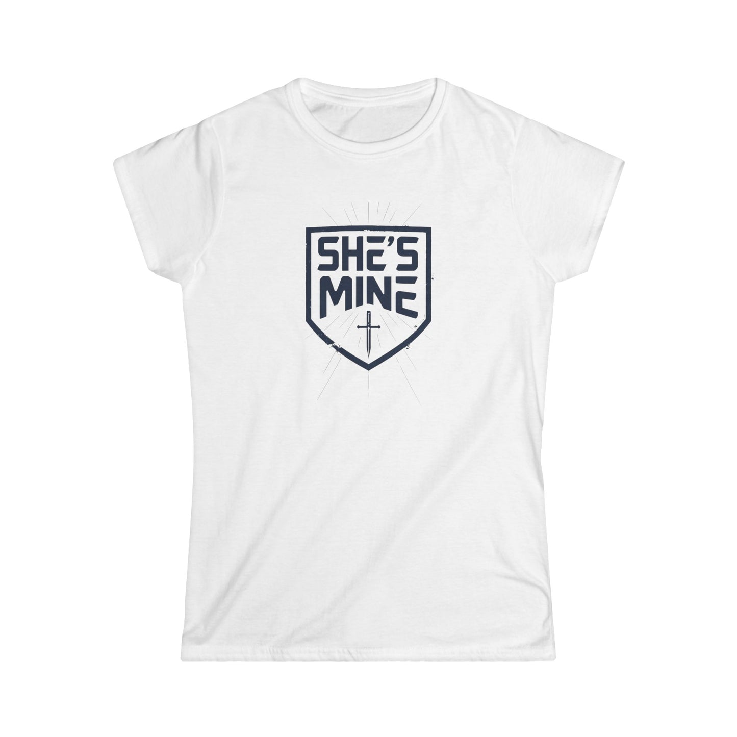 She's Mine Women's Softstyle Tee, Cute Couple Shirt, Valentine's Day Gift, Anniversary Tee, Relationship T-Shirt, Love Apparel