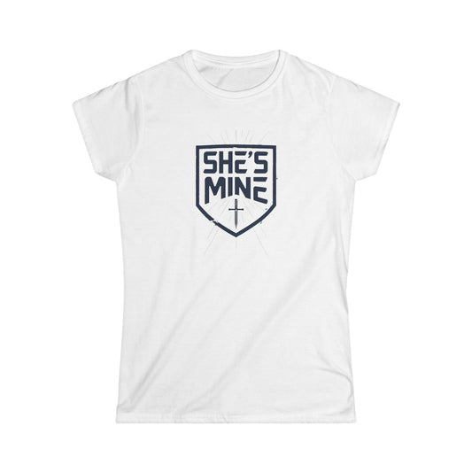 She's Mine Women's Softstyle Tee, Cute Couple Shirt, Valentine's Day Gift, Anniversary Tee, Relationship T-Shirt, Love Apparel