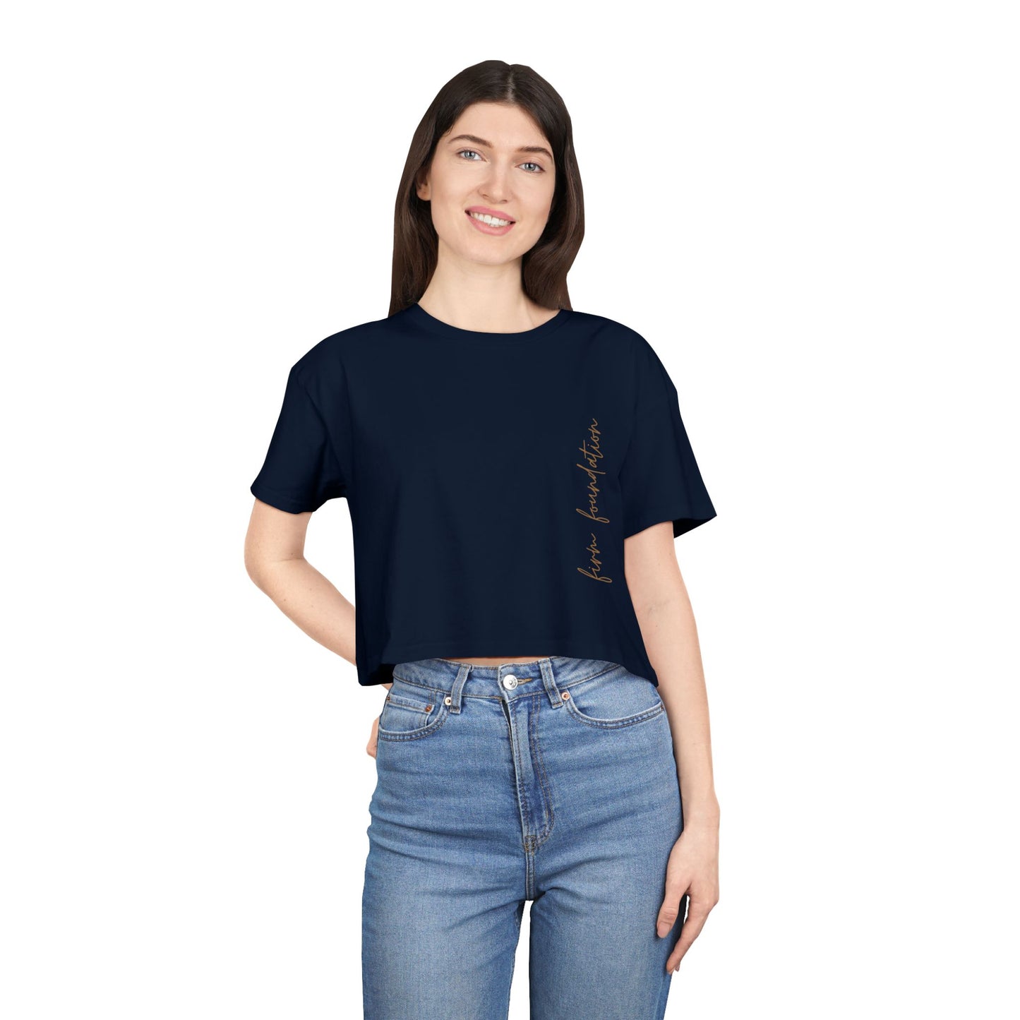 Women's Crop Top Tee Emerald Diamond Collection