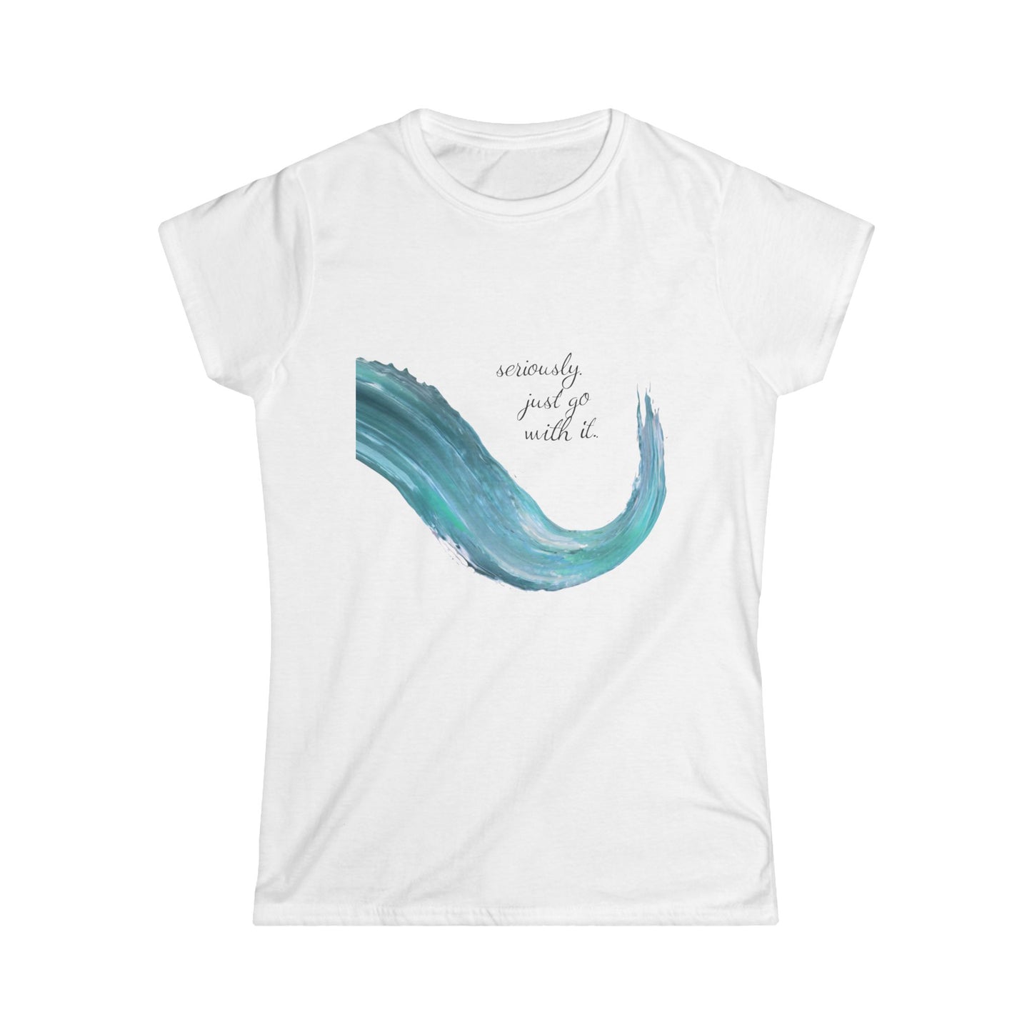 Women's Softstyle Tee with Inspirational Wave Design, Motivational Shirt, Casual Wear, Gift for Her, Summer Outfit, Relaxed Style