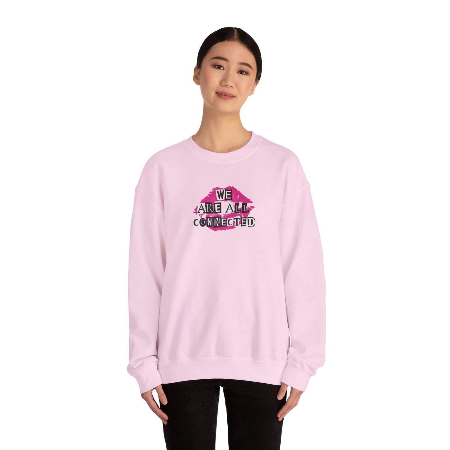 Connected & Kind Sweatshirt - Unisex Crewneck, Cozy Gift, Motivational Apparel, Positive Vibes, Friendship & Love