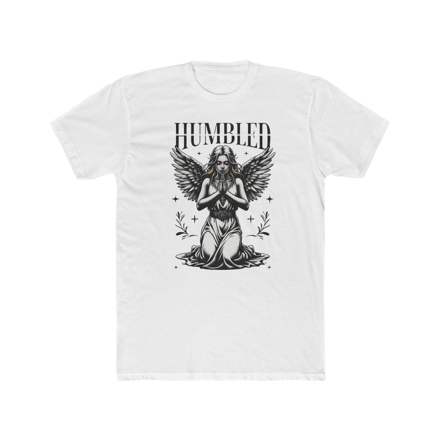 Humbled Angel Graphic Tee - Unisex Cotton Crew Tee, Casual Wear, Boho Style, Gift for Her, Spiritual Apparel