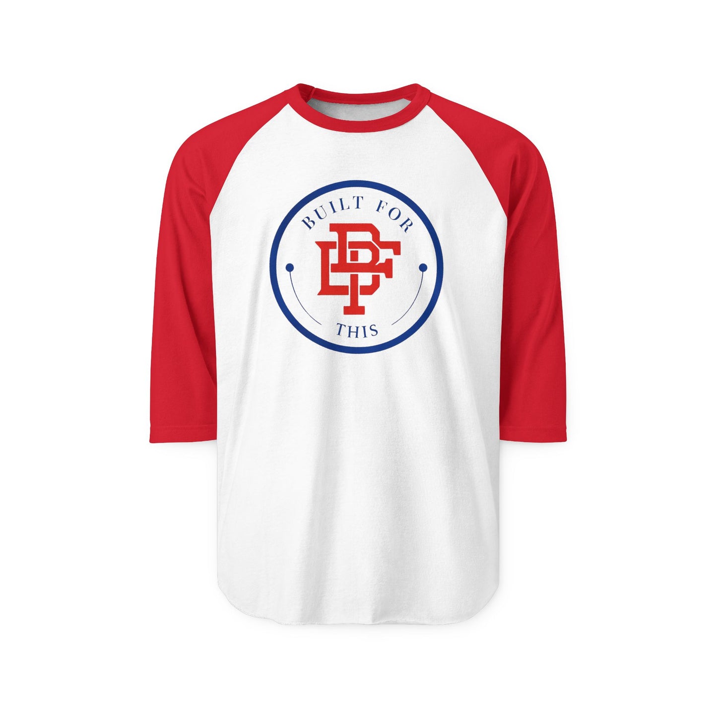 Built for This Unisex Three-Quarter Sleeve Raglan Shirt - Comfortable, Casual Wear for All Seasons, Great for Gifts, Sports, Workouts