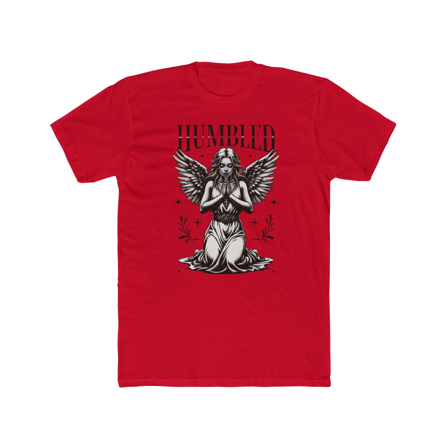 Humbled Angel Graphic Tee - Unisex Cotton Crew Tee, Casual Wear, Boho Style, Gift for Her, Spiritual Apparel