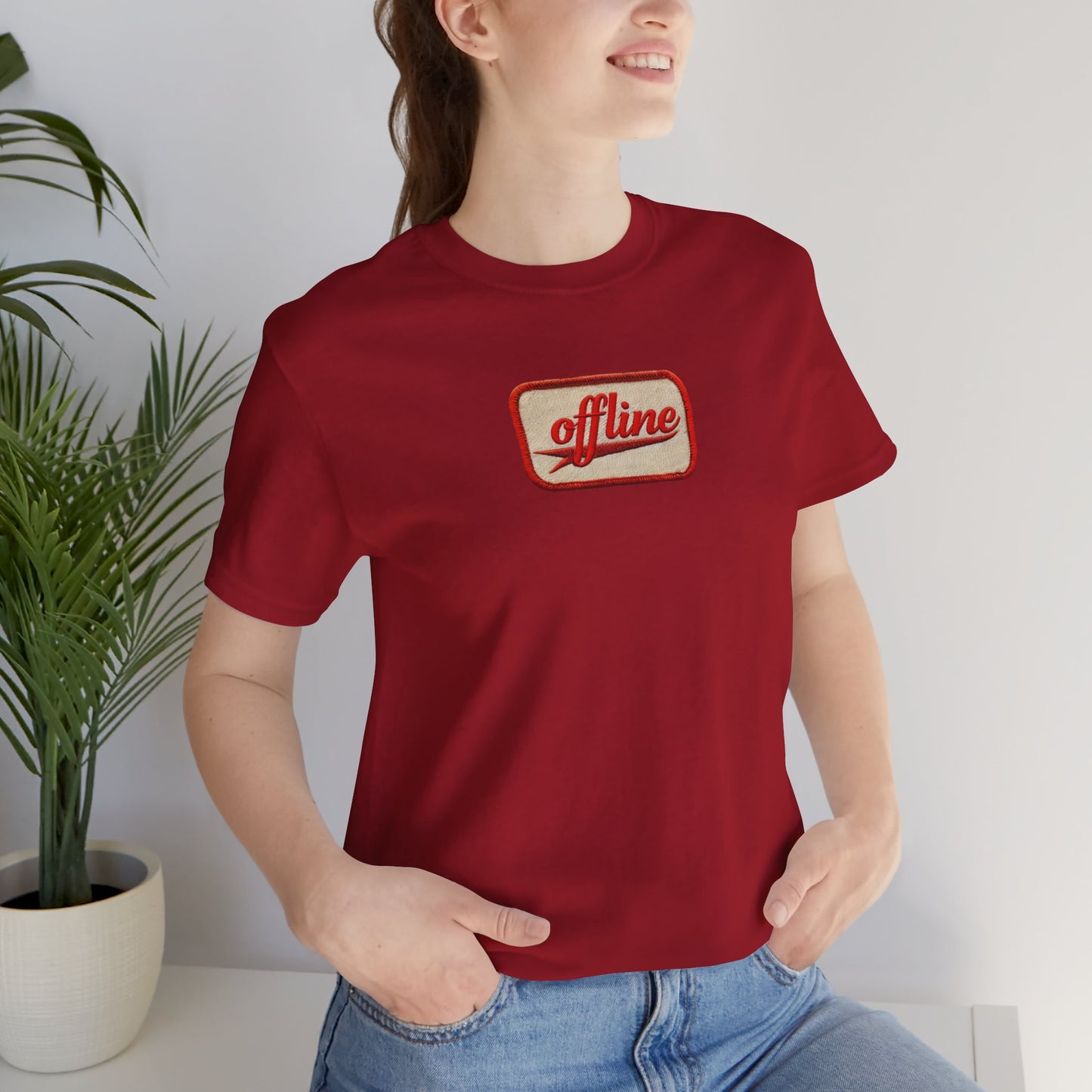 Casual Graphic Tee - 'Offline' Unisex Jersey T-Shirt, Relaxed Style, Perfect Gift, Everyday Wear, Trendy Fashion Statement