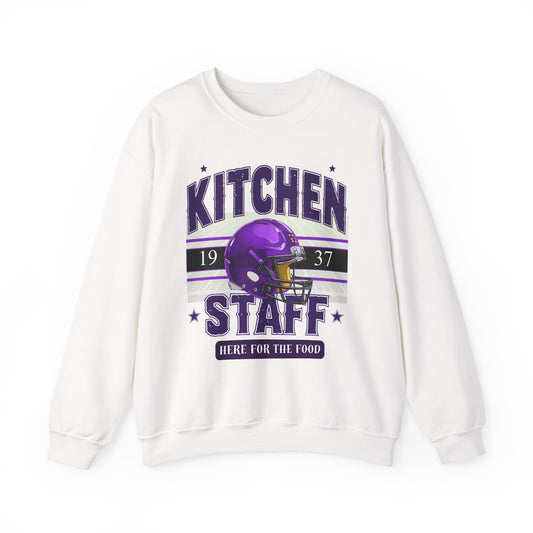Here for the Food Sweatshirt Unisex Crewneck Apparel for Chefs, Gifts for Foodies, Kitchen Decor, Casual Wear,  Cooking Events