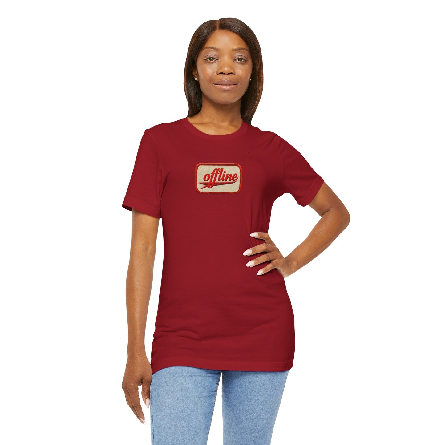 Casual Graphic Tee - 'Offline' Unisex Jersey T-Shirt, Relaxed Style, Perfect Gift, Everyday Wear, Trendy Fashion Statement