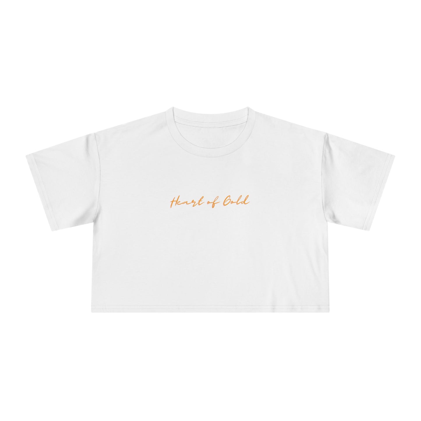 Heart of Gold Crop Tee, Casual Summer Style, Gift for Her, Trendy Fashion, Graphic Tee, Statement Shirt