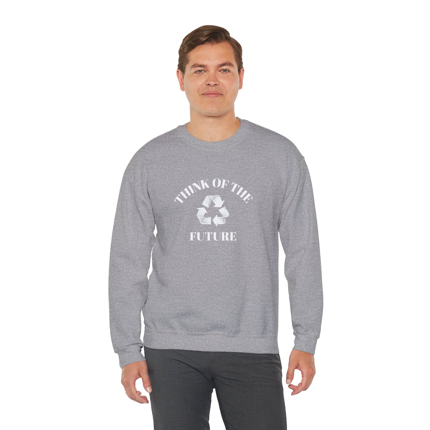 Eco-Friendly Future Crewneck Sweatshirt, Sustainable Casual Wear, Unisex Eco Sweatshirt, Perfect for Earth Day, Gift for Nature Lovers
