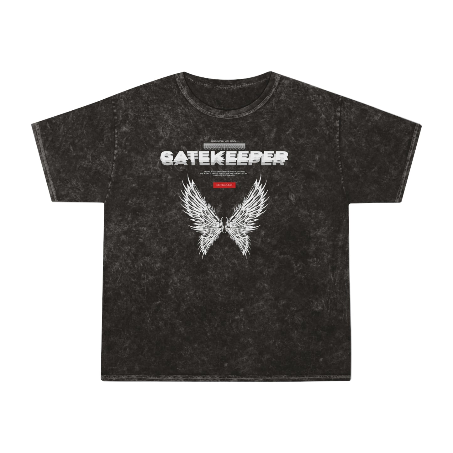 Unisex Mineral Wash T-Shirt with Wings Design | Trendy Streetwear Tee, Perfect for Gift Giving, Casual Wear, Music Festivals, Unique