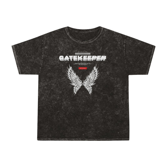 Unisex Mineral Wash T-Shirt with Wings Design | Trendy Streetwear Tee, Perfect for Gift Giving, Casual Wear, Music Festivals, Unique