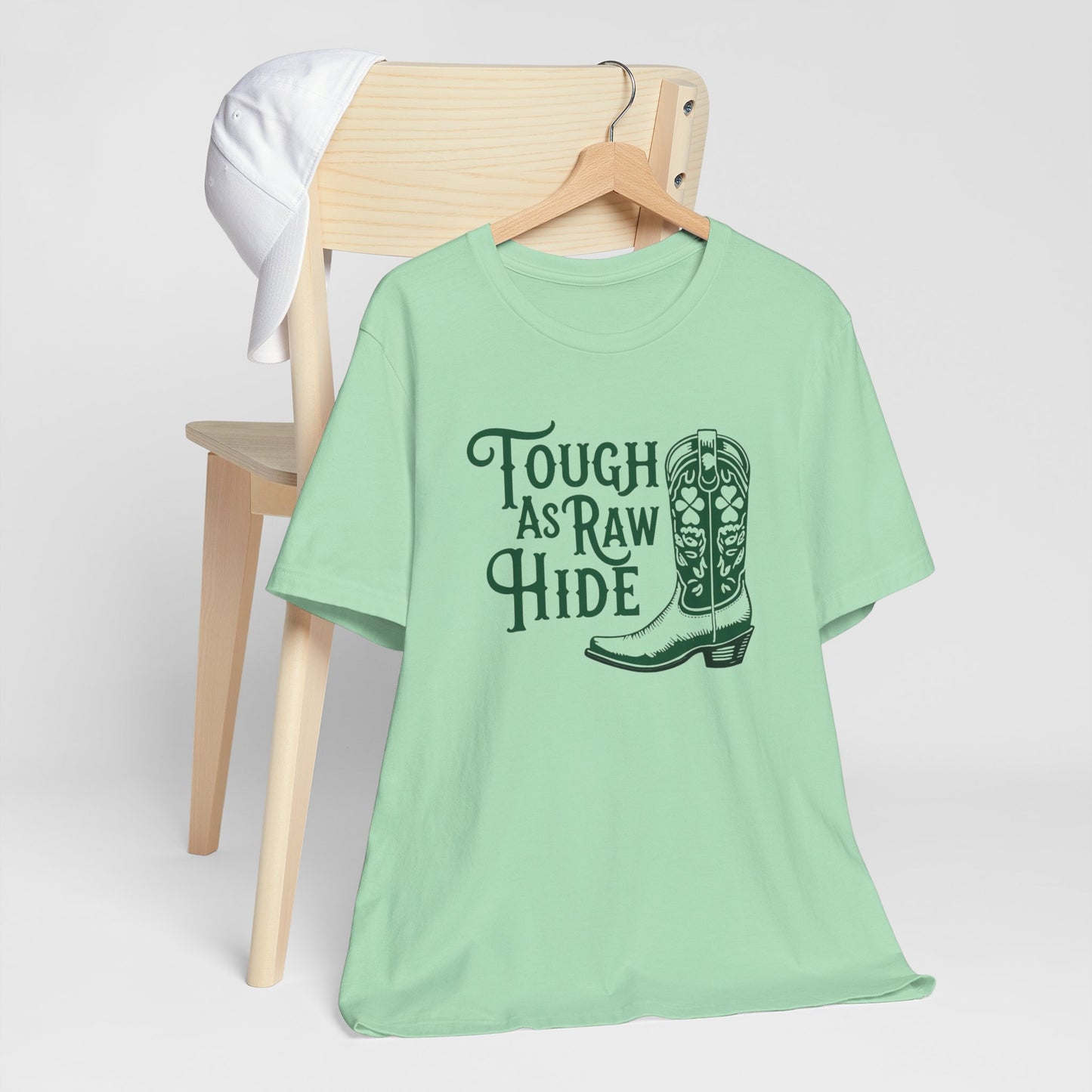 Rustic Cowboy Tee: Tough as Raw Hide, Unisex Shirt, Country Style Top, Perfect for Outdoor Adventures, Gift for Western Lovers