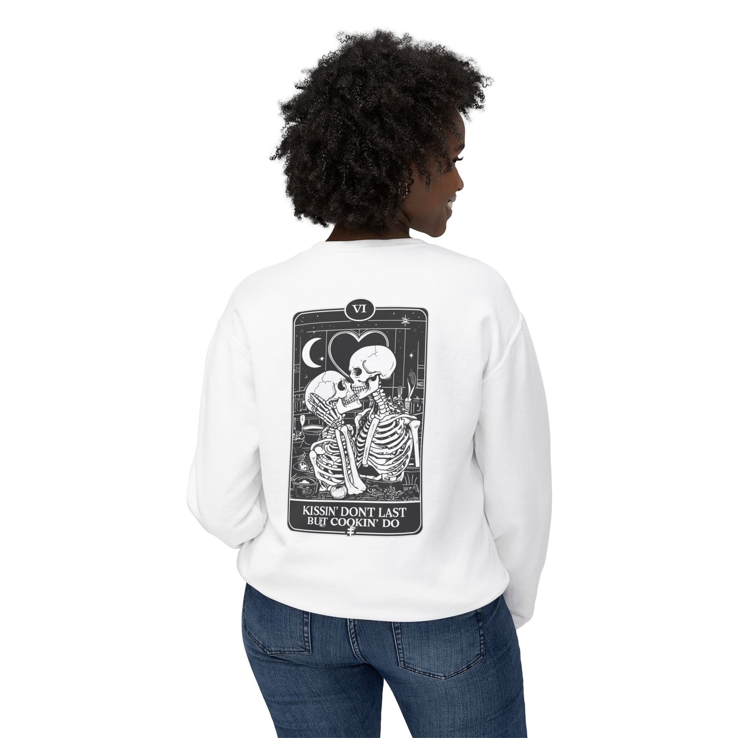 Skeleton Love Unisex Crewneck Sweatshirt, Couple Sweatshirt, Gift for Him/Her, Halloween Apparel, Cozy Casual Wear