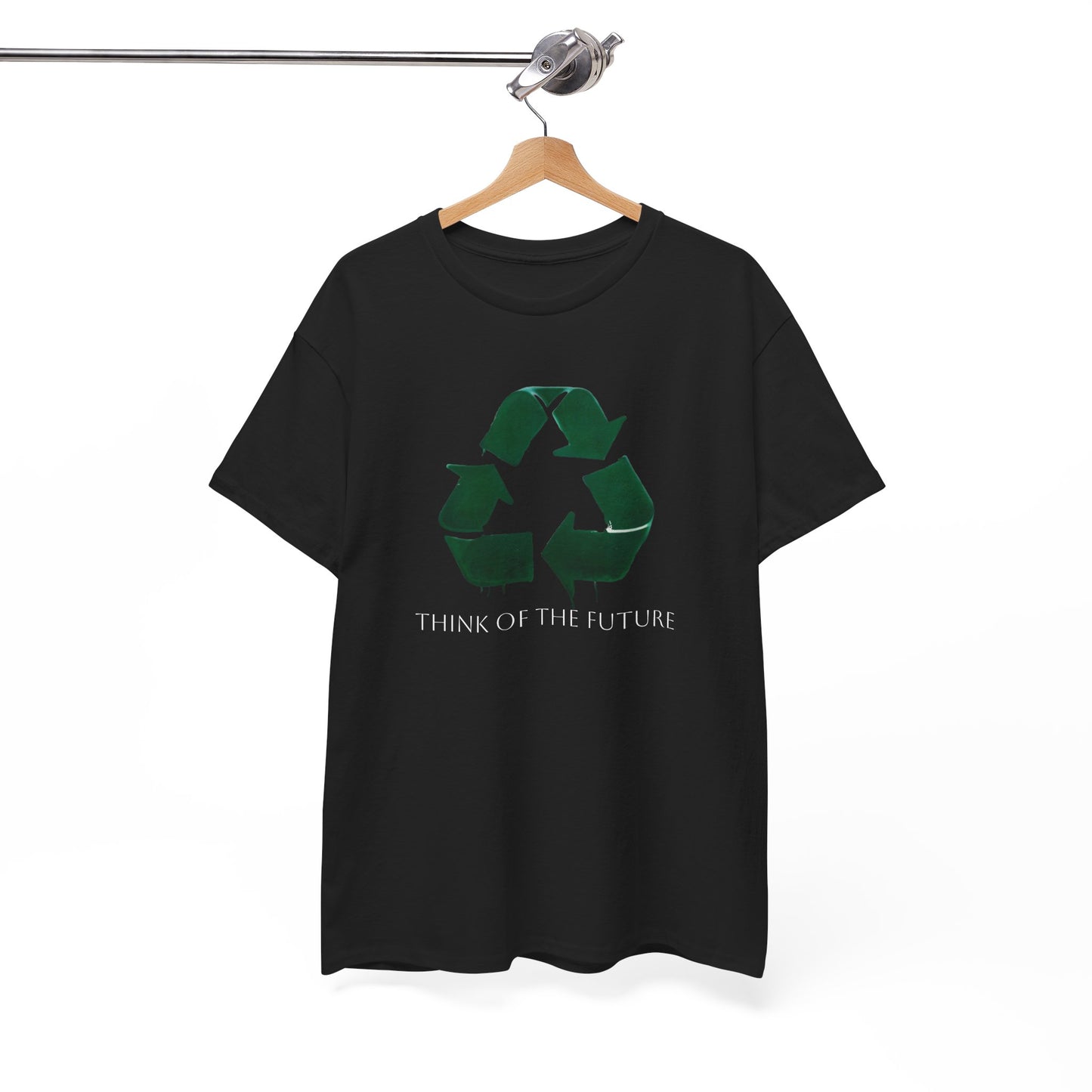Eco-Conscious Unisex Tee - Think of the Future, Sustainable Fashion, Recycled Materials, Environmental Awareness, Casual Wear