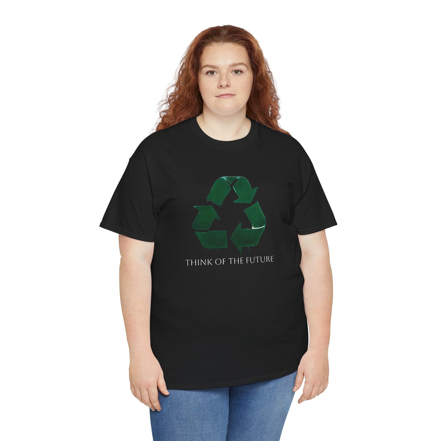 Eco-Conscious Unisex Tee - Think of the Future, Sustainable Fashion, Recycled Materials, Environmental Awareness, Casual Wear