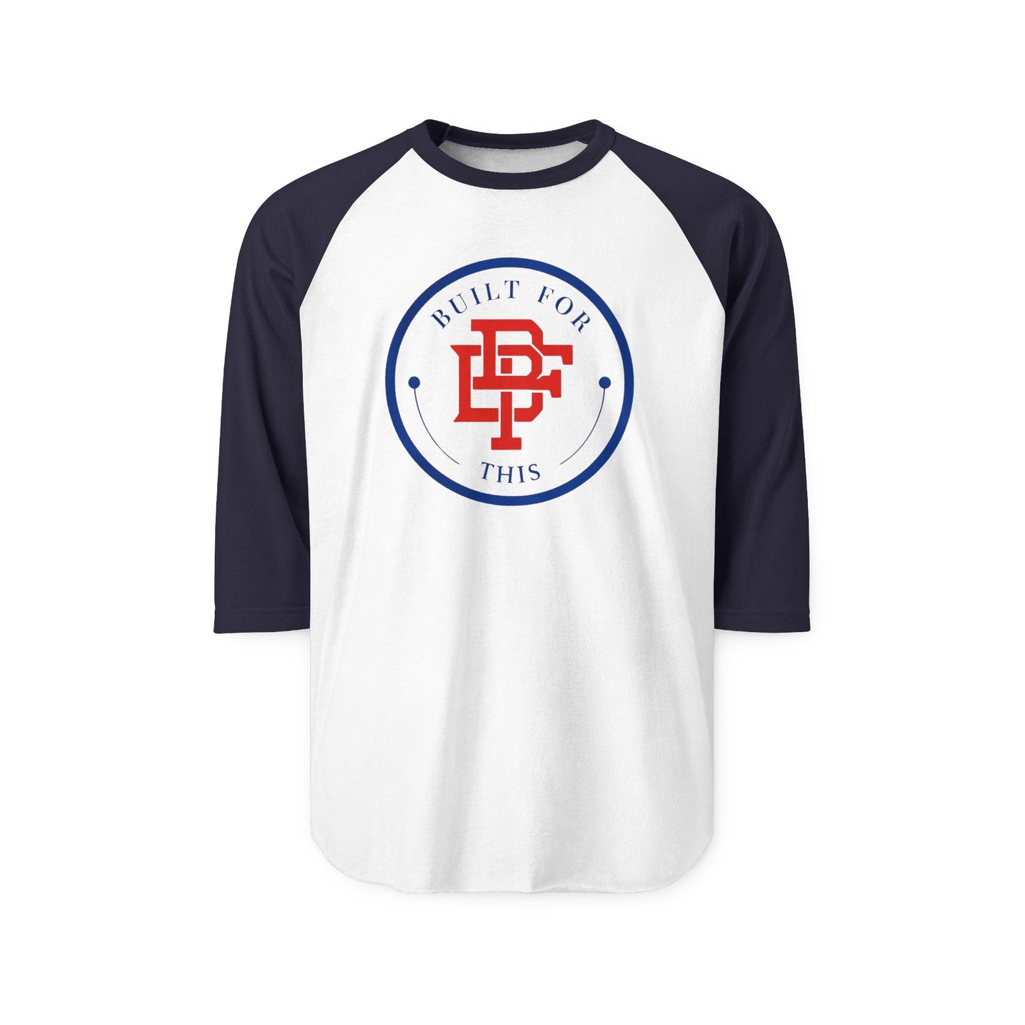 Built for This Unisex Three-Quarter Sleeve Raglan Shirt - Comfortable, Casual Wear for All Seasons, Great for Gifts, Sports, Workouts