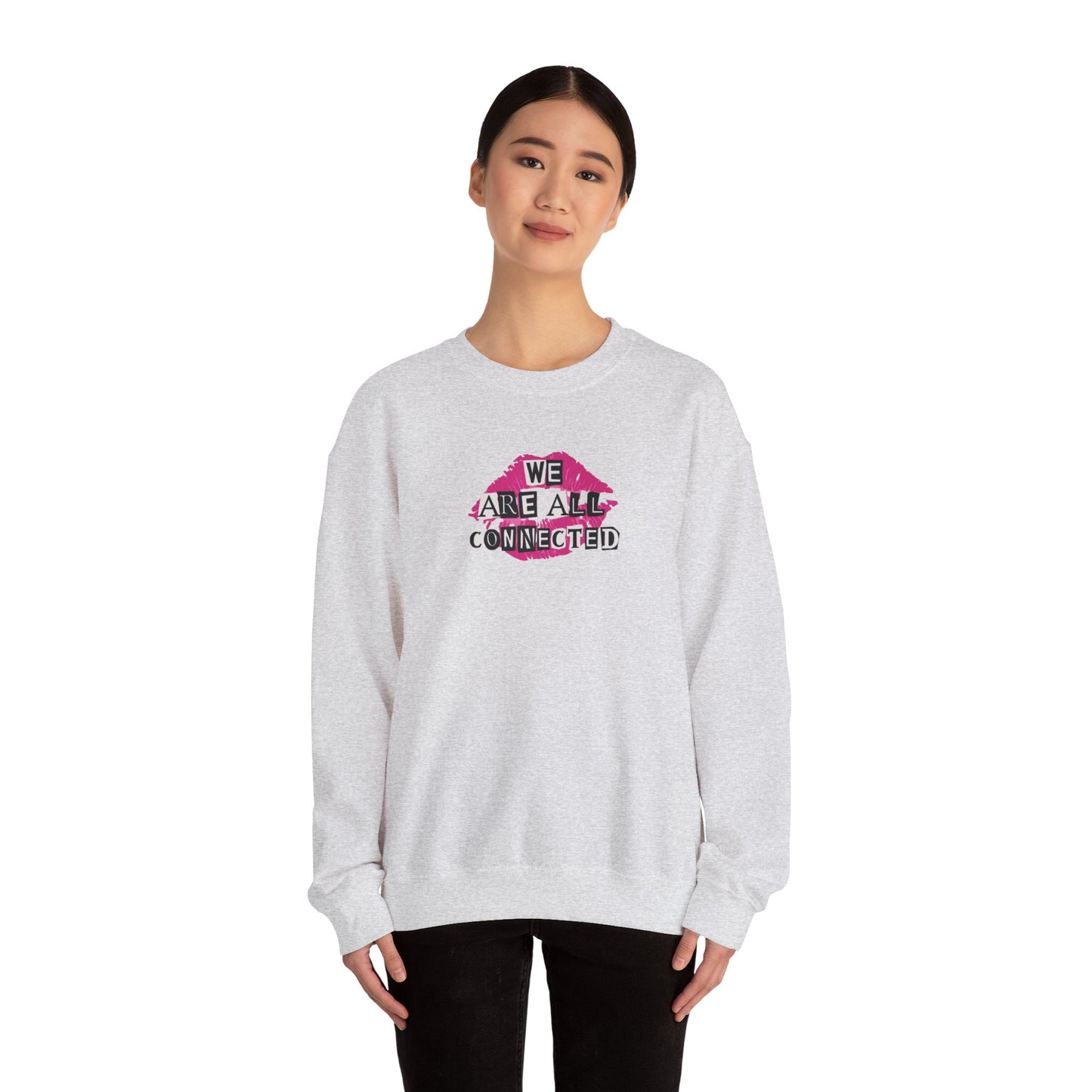 Connected & Kind Sweatshirt - Unisex Crewneck, Cozy Gift, Motivational Apparel, Positive Vibes, Friendship & Love