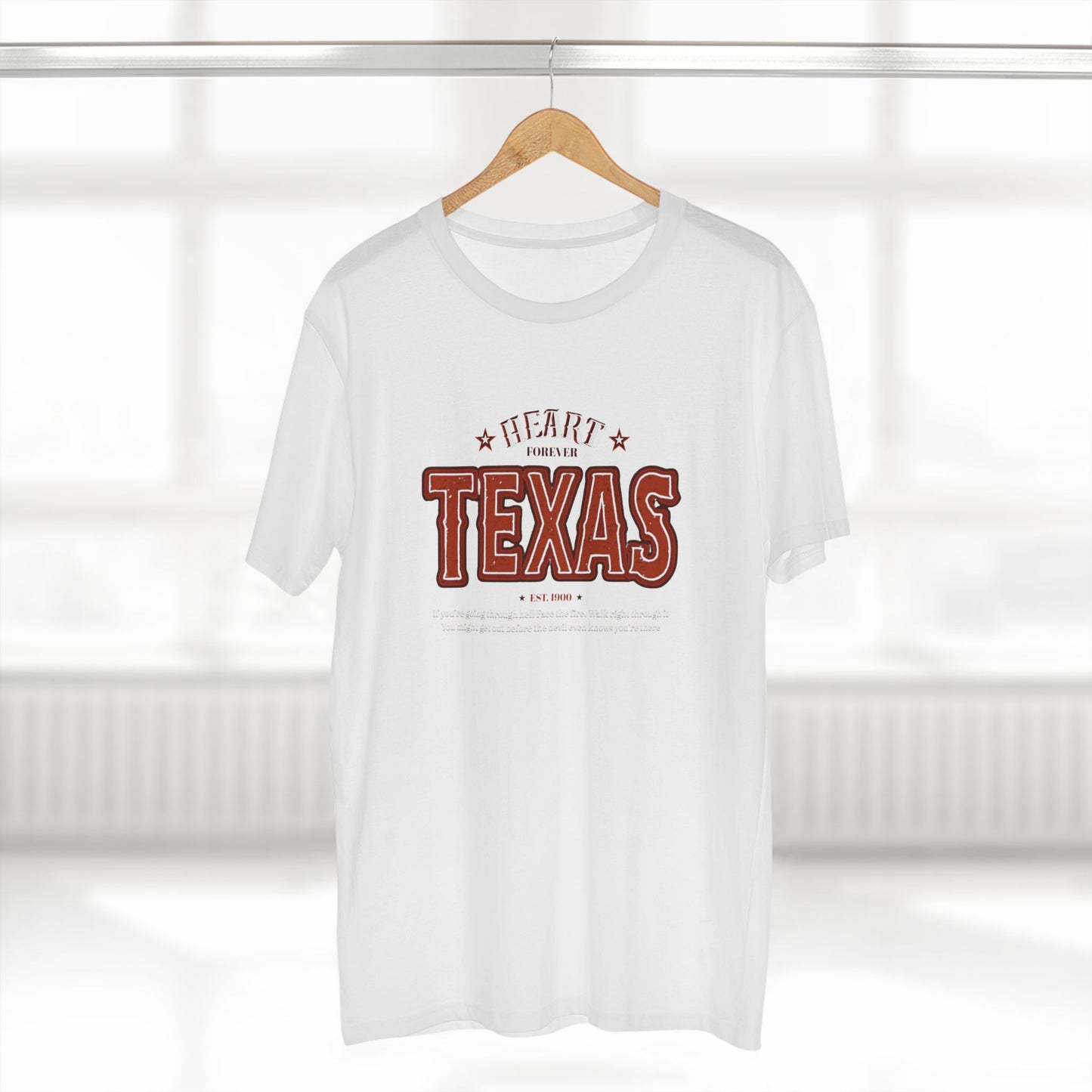 Texas Heart Staple Tee, Texas T-Shirt, Vintage Style Tee, Gift for Texans, Casual Wear, State Pride Apparel