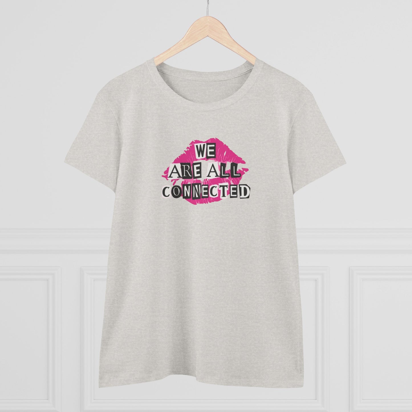 Women's Kindness Graphic Tee, Connection and Kindness Shirt for Everyday Wear, Gift for Friends, Inspirational Apparel