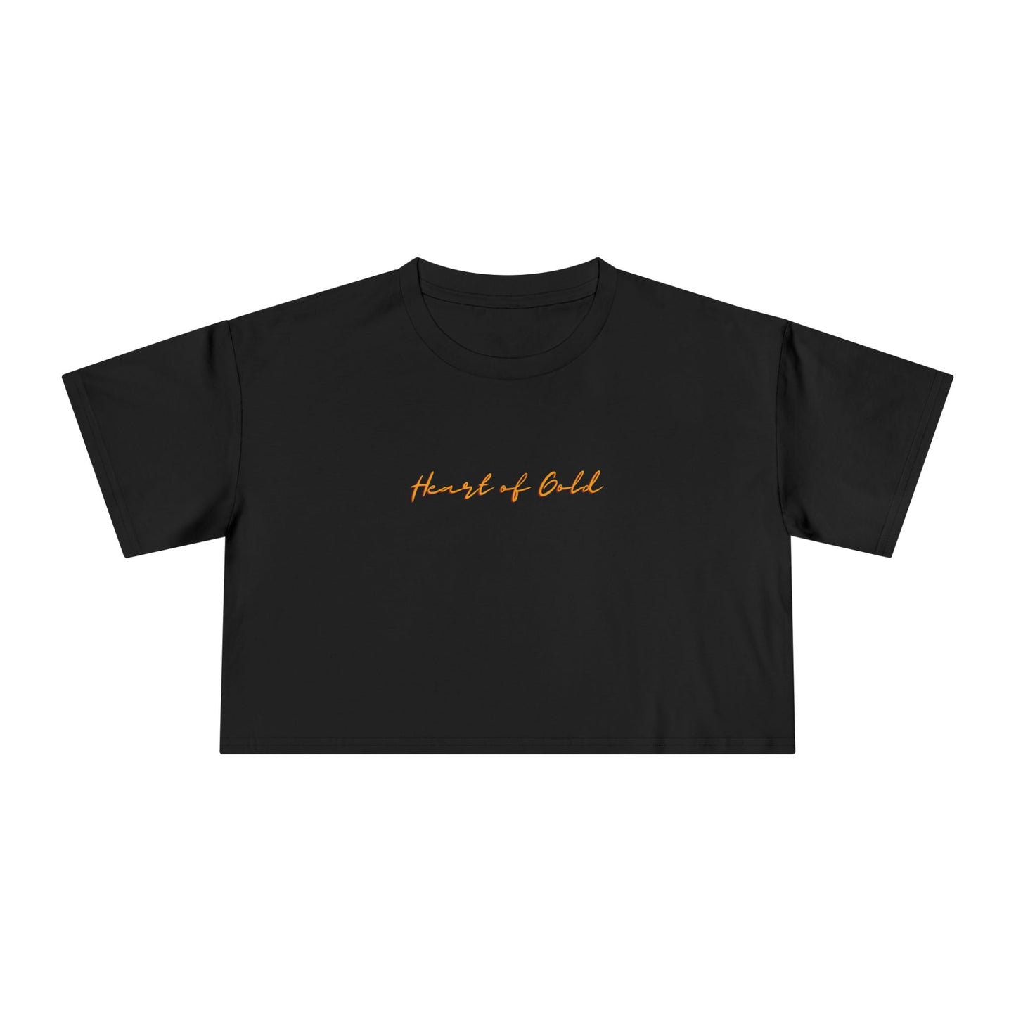 Heart of Gold Crop Tee, Casual Summer Style, Gift for Her, Trendy Fashion, Graphic Tee, Statement Shirt