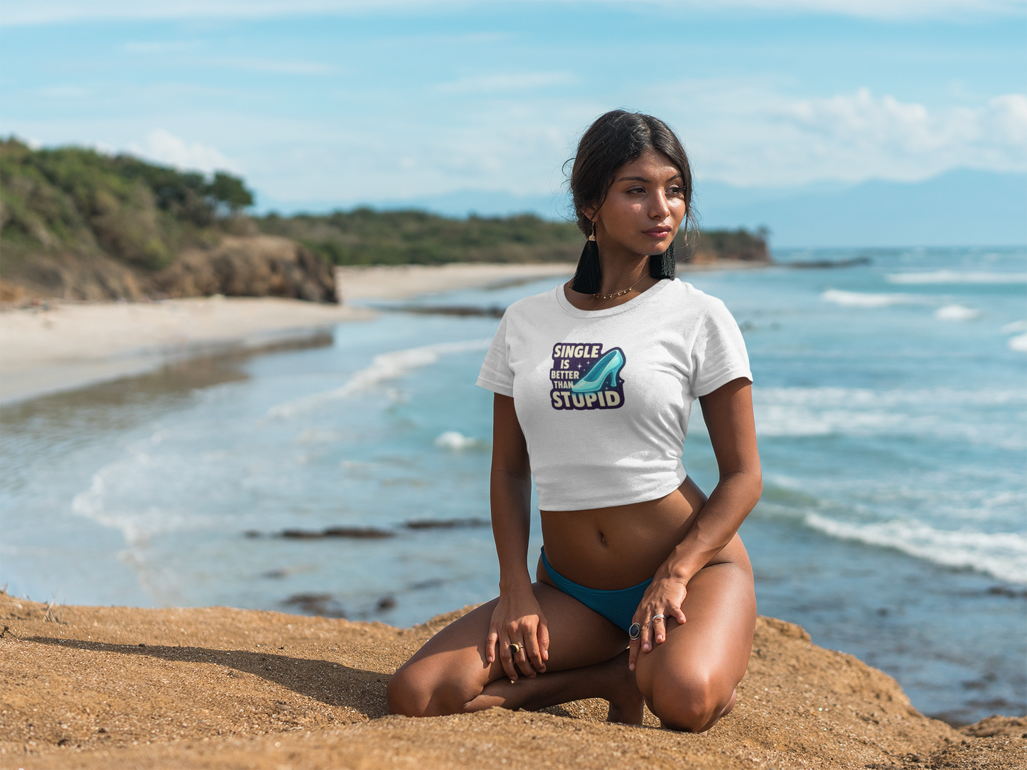 Women's Softstyle Tee: Single is Better Than Stupid, Casual Graphic Tee, Funny Gift for Singles
