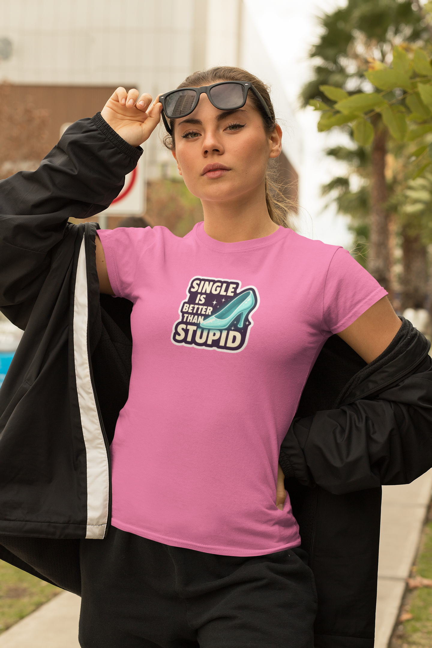 Women's Softstyle Tee: Single is Better Than Stupid, Casual Graphic Tee, Funny Gift for Singles