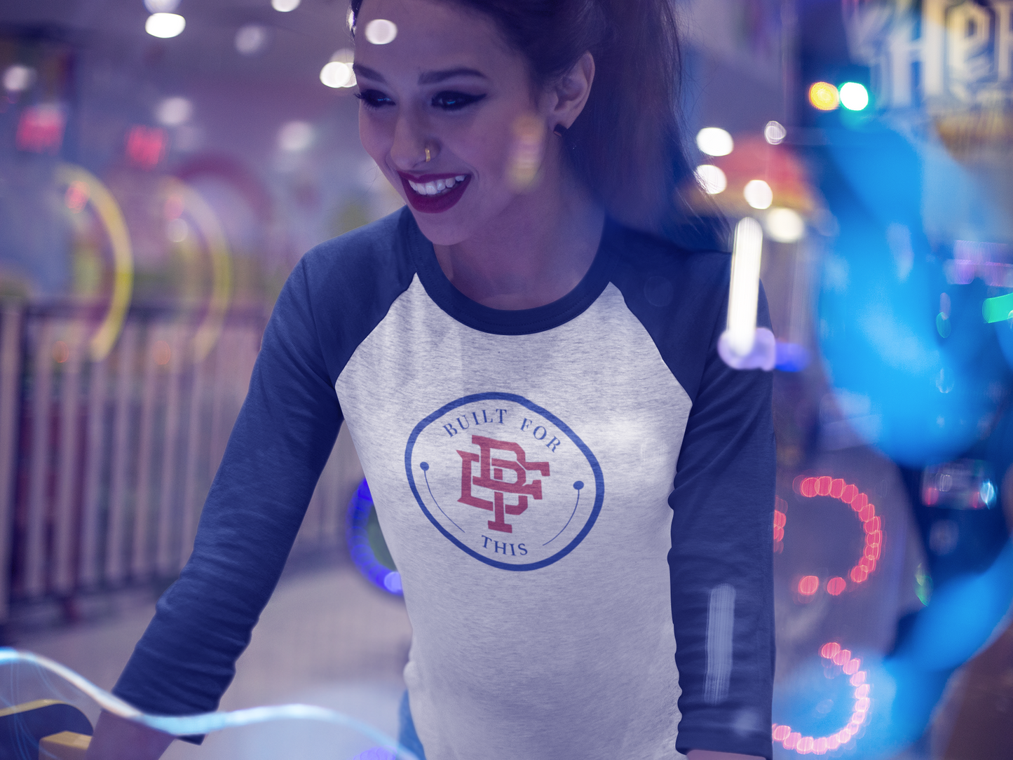 Built for This Unisex Three-Quarter Sleeve Raglan Shirt - Comfortable, Casual Wear for All Seasons, Great for Gifts, Sports, Workouts