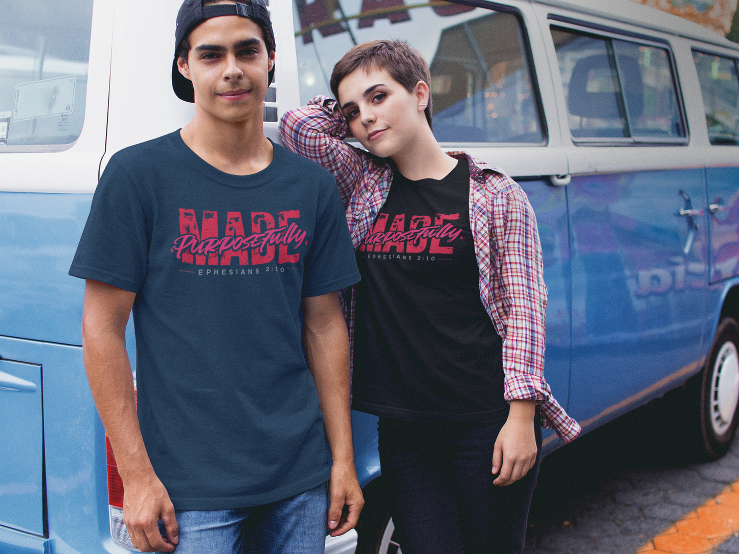 Purposeful Made Tee - Inspirational Black T-Shirt, Faith-Based Fashion, Meaningful Gift, Casual Wear, Everyday Essentials
