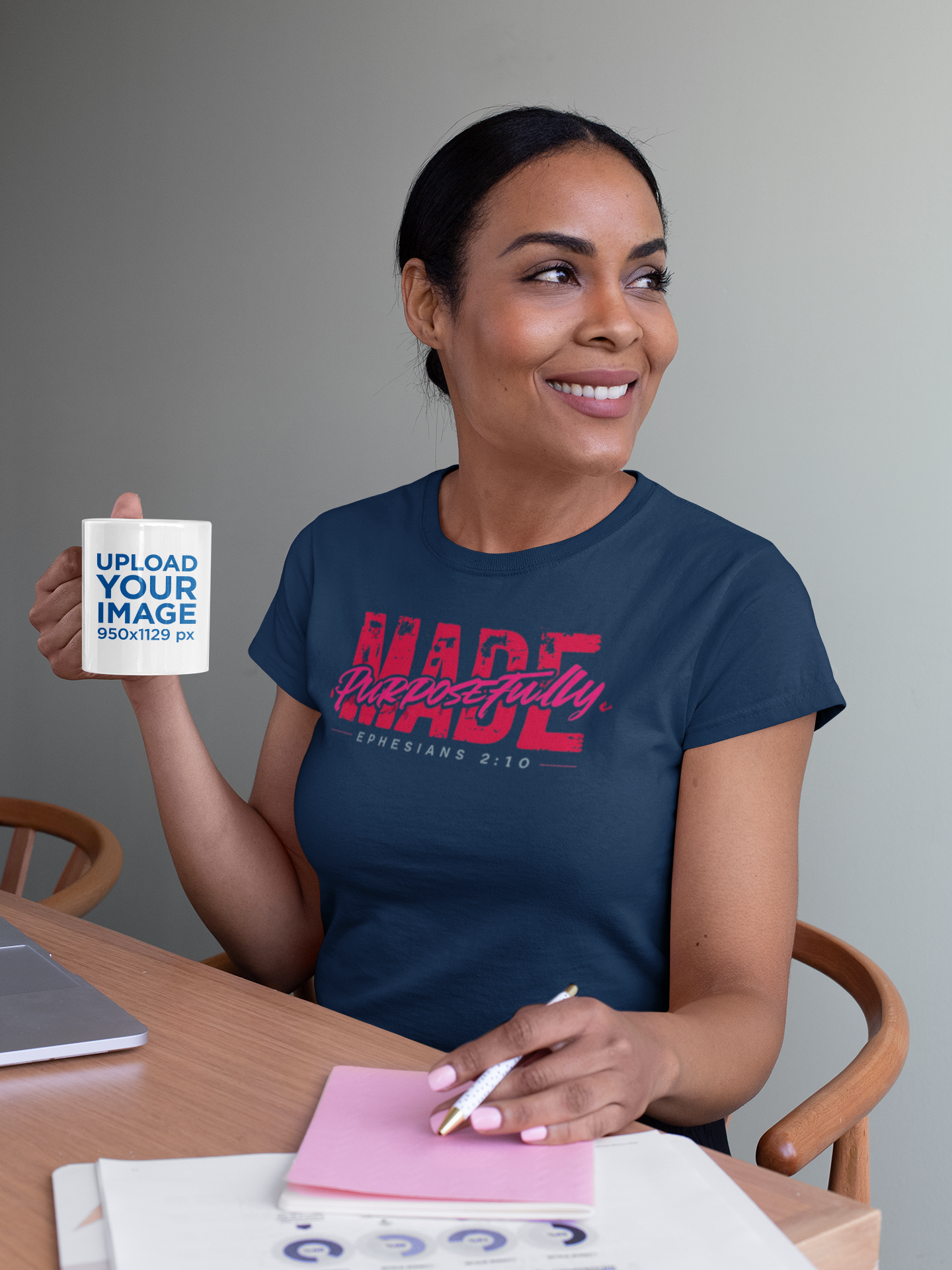 Purposeful Made Tee - Inspirational Black T-Shirt, Faith-Based Fashion, Meaningful Gift, Casual Wear, Everyday Essentials