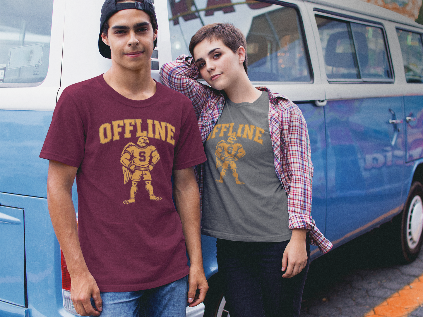 Unisex Classic Tee with 'Offline' Graphic | Comfortable Casual Shirt for Relaxed Days, Perfect for Gifting, Weekends, and Leisure