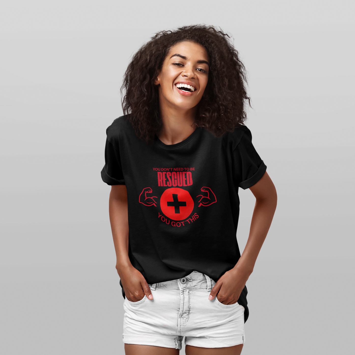 Motivational Rescue Tee - Unisex Jersey Short Sleeve Tee, Gift for Fitness Lovers, Positive Affirmation T-Shirt, Inspirational Gift