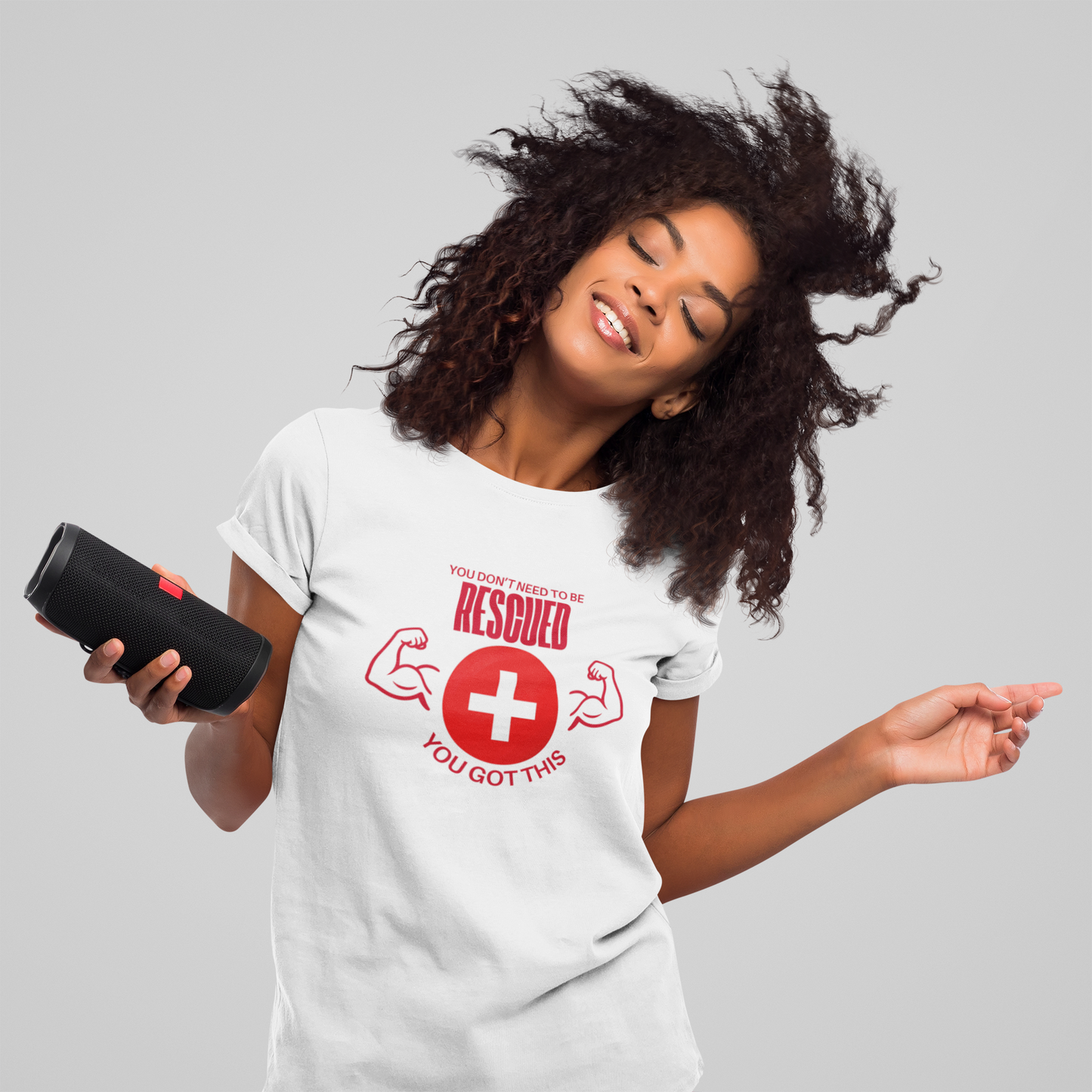 Motivational Rescue Tee - Unisex Jersey Short Sleeve Tee, Gift for Fitness Lovers, Positive Affirmation T-Shirt, Inspirational Gift